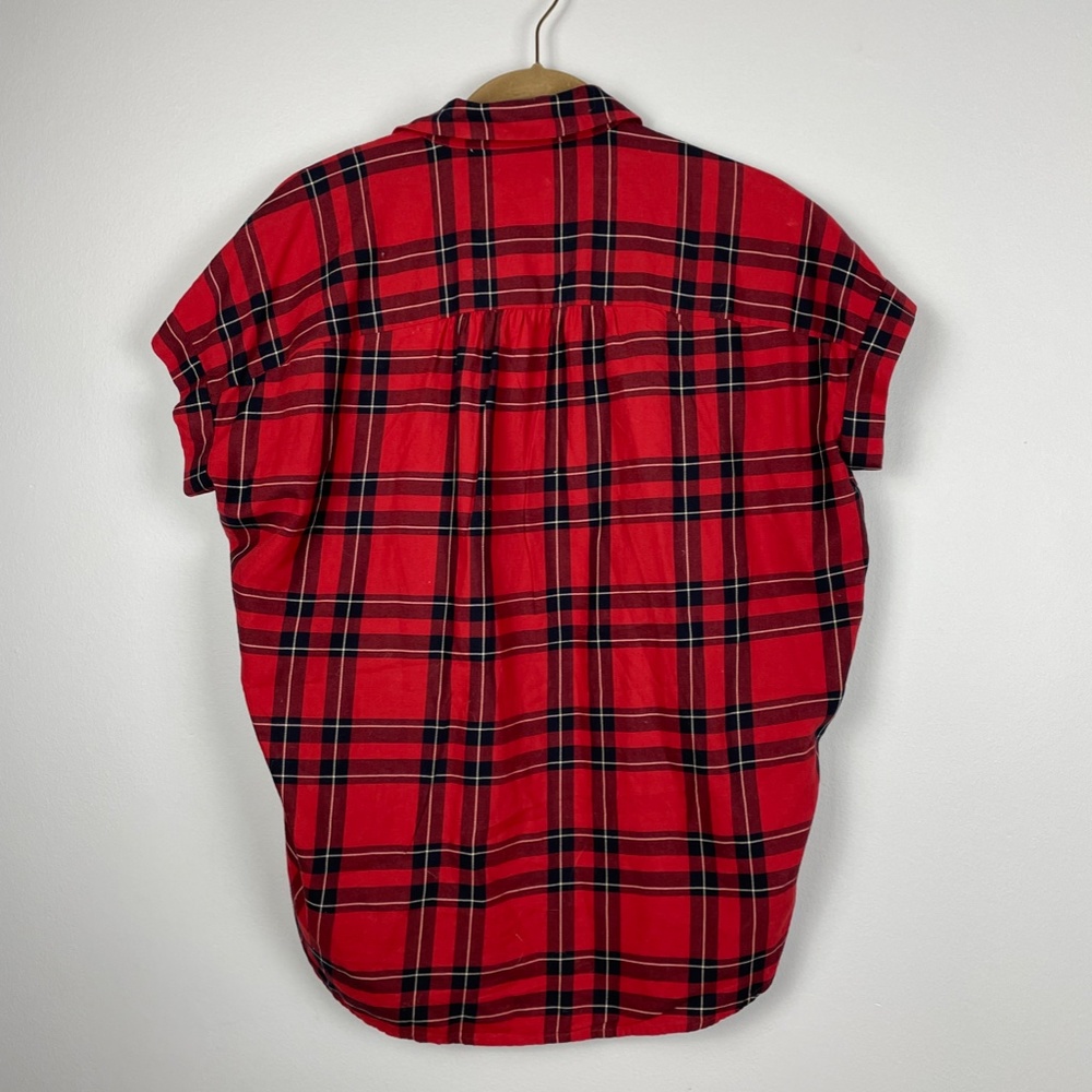 Madewell Central Shirt in Dahl Plaid Red XS - Picture 11 of 14
